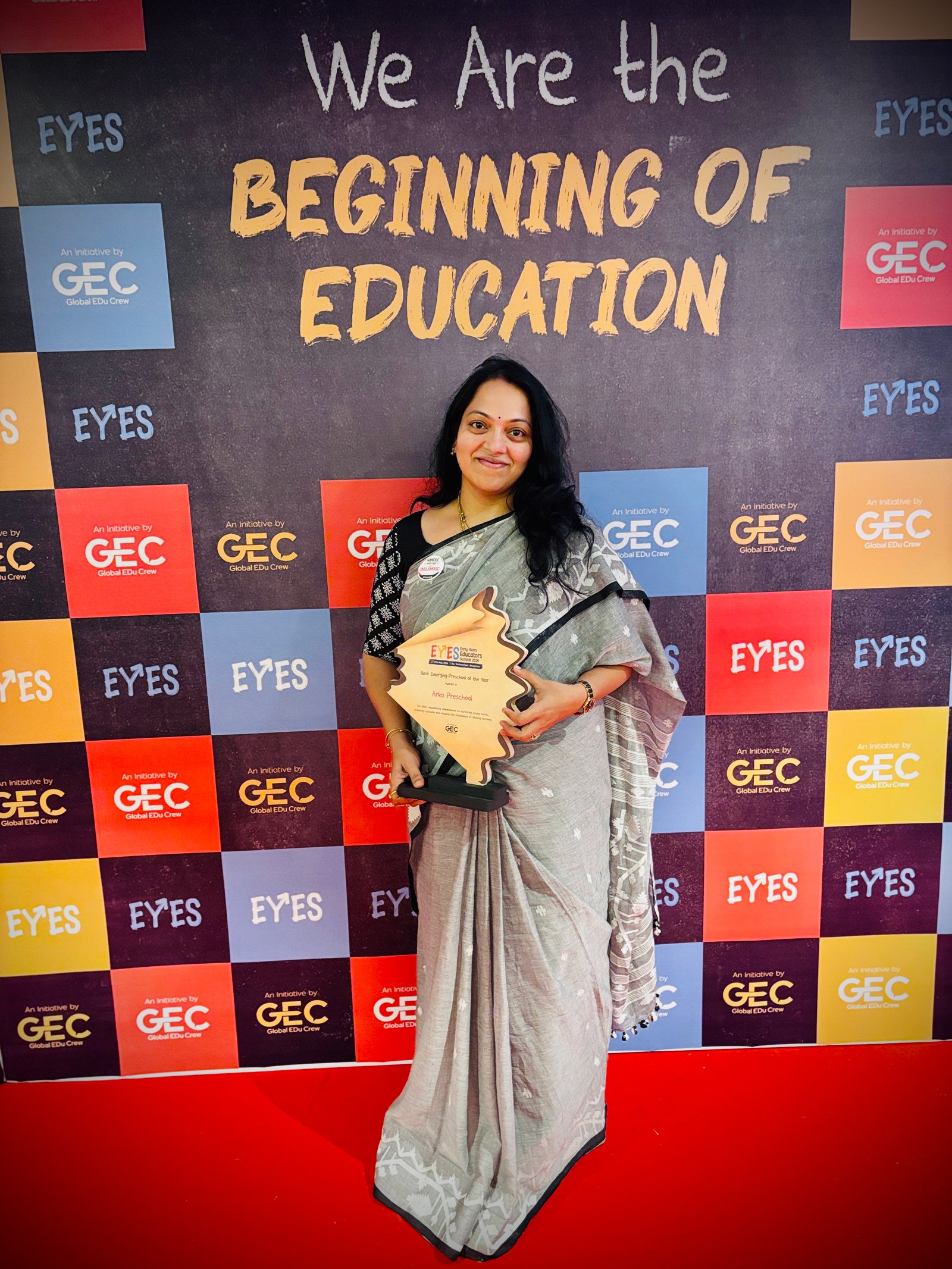 Bhargavi Krishna with the EYES 2026 award