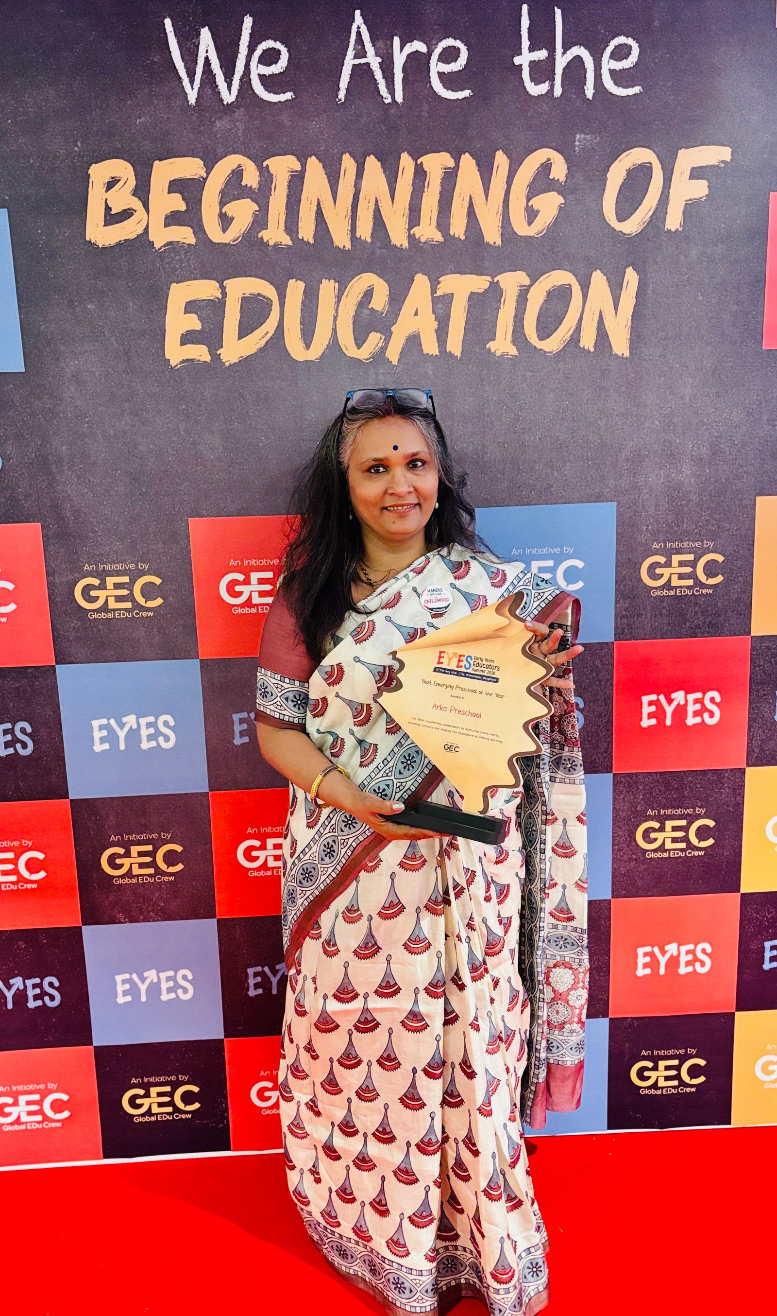 Arka Centre Head with the EYES 2026 award