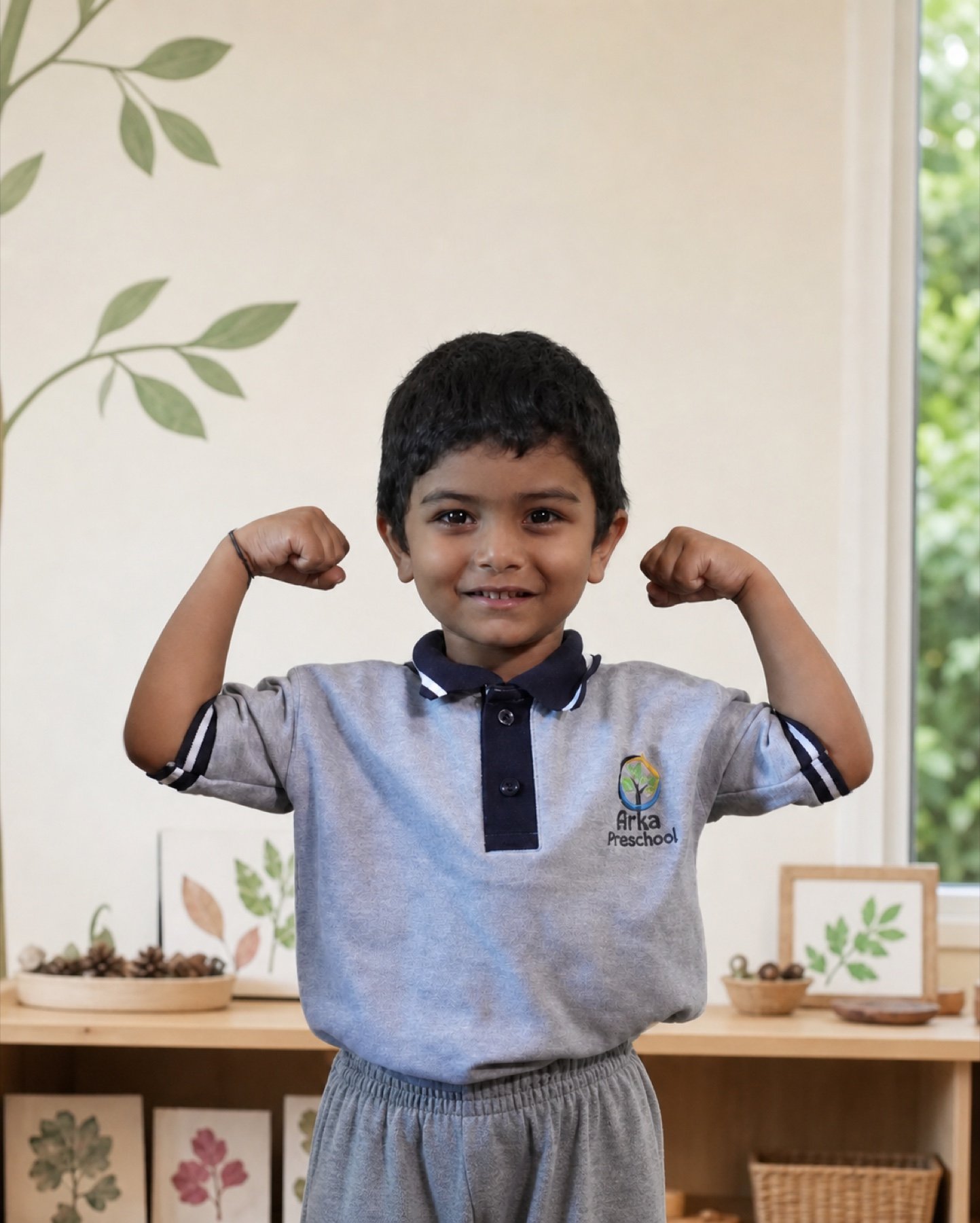 Arka child expressing confidence