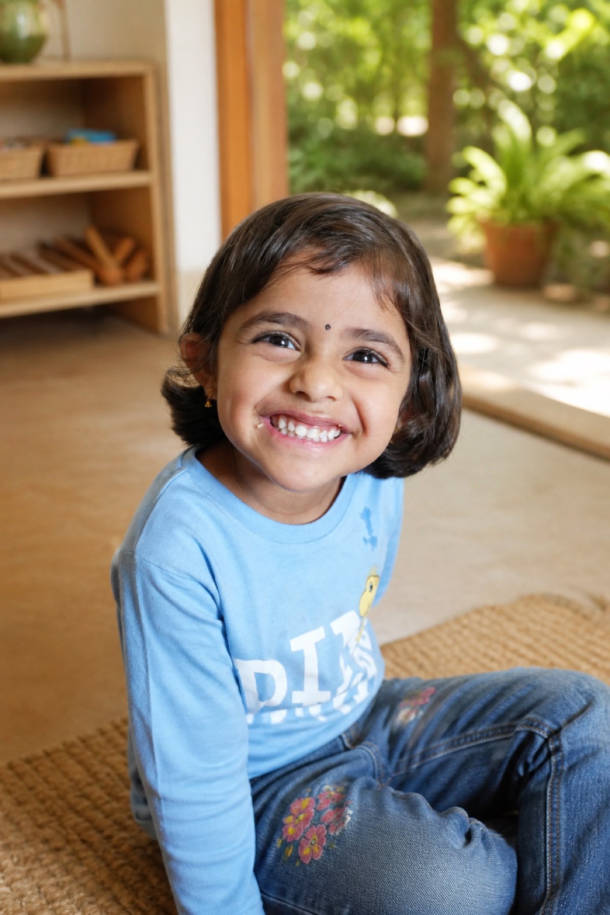 A joyful child in Arka’s warm learning environment